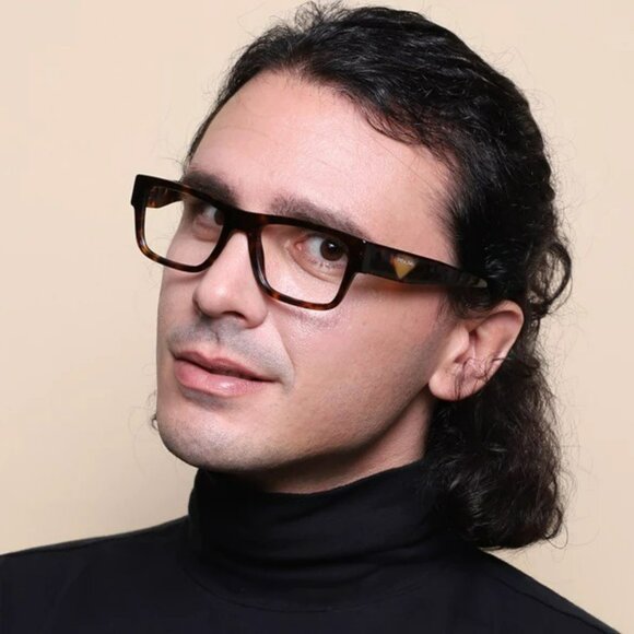 Prada PR15YV 2AU1O1 Men BRAND NEW Eyeglasses Havana Rectangle Unisex - Picture 3 of 10